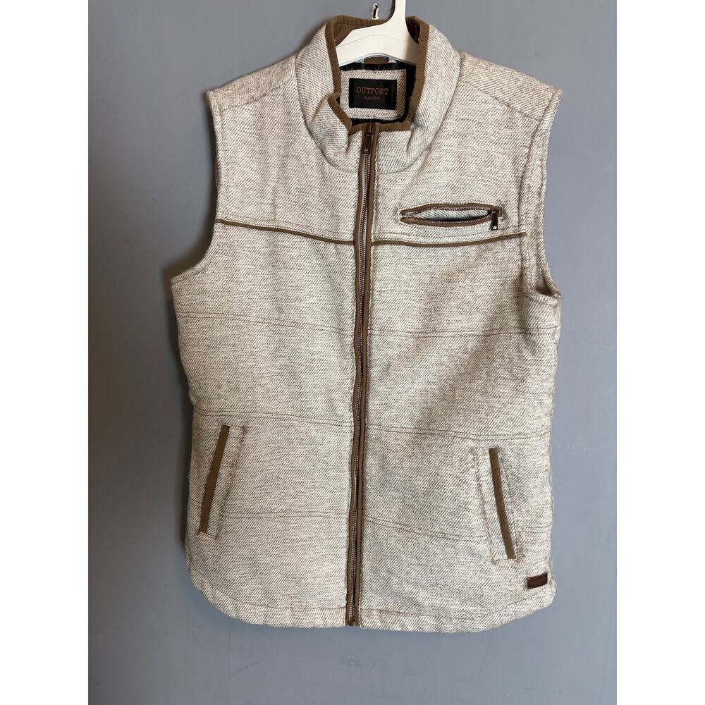 Outpost Trademark Wool‑Blend Zip Vest – Men’s M